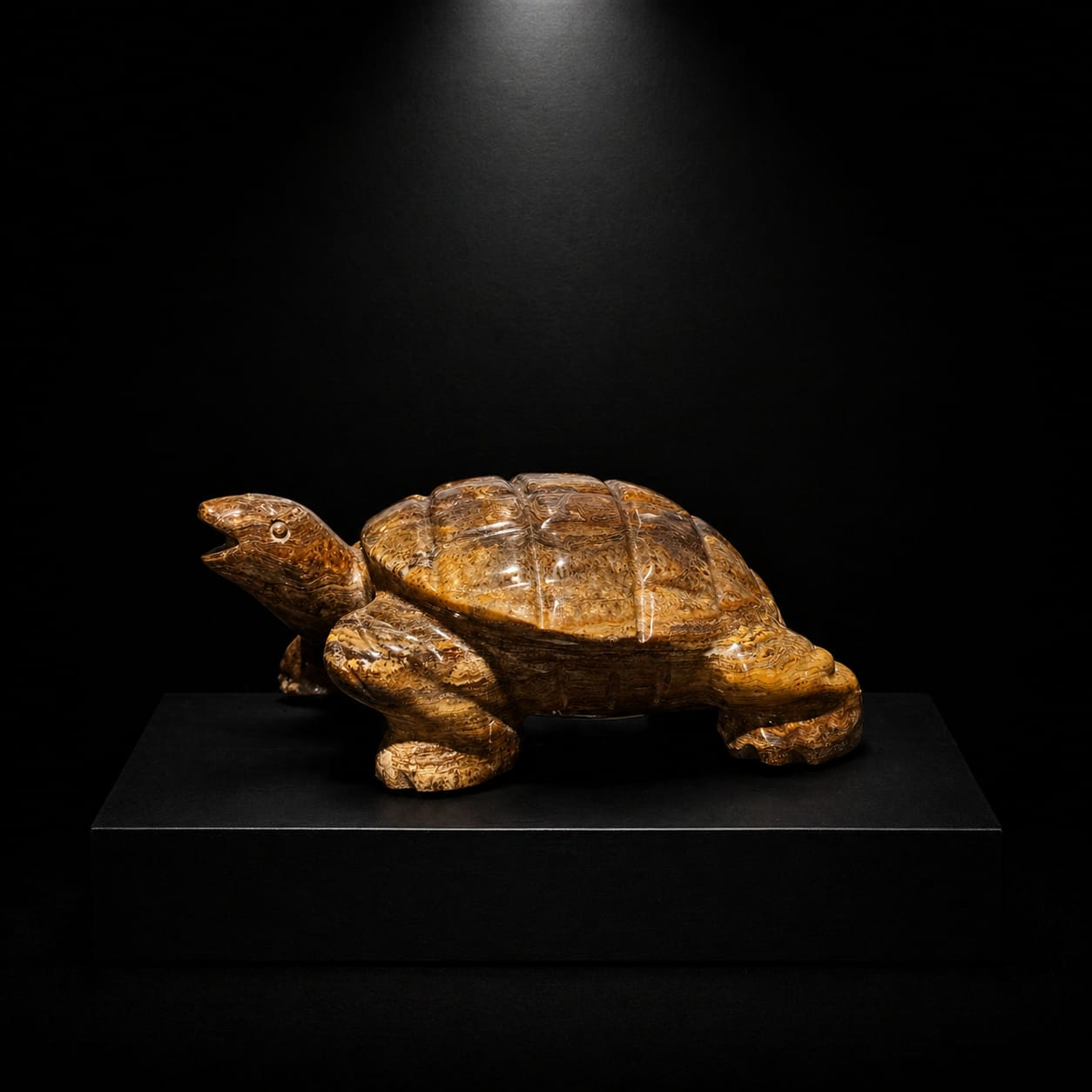 Exotic Onyx Turtle Hand-Carved Luxury Sculpture - Image 2
