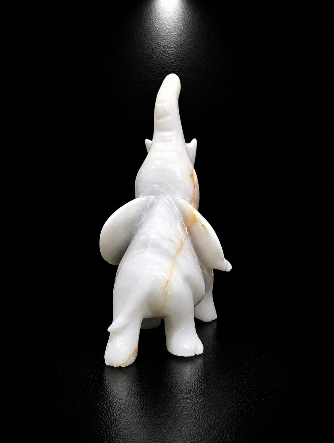 White Onyx Elephant (Raised Trunk – Prosperity Edition) - Image 3