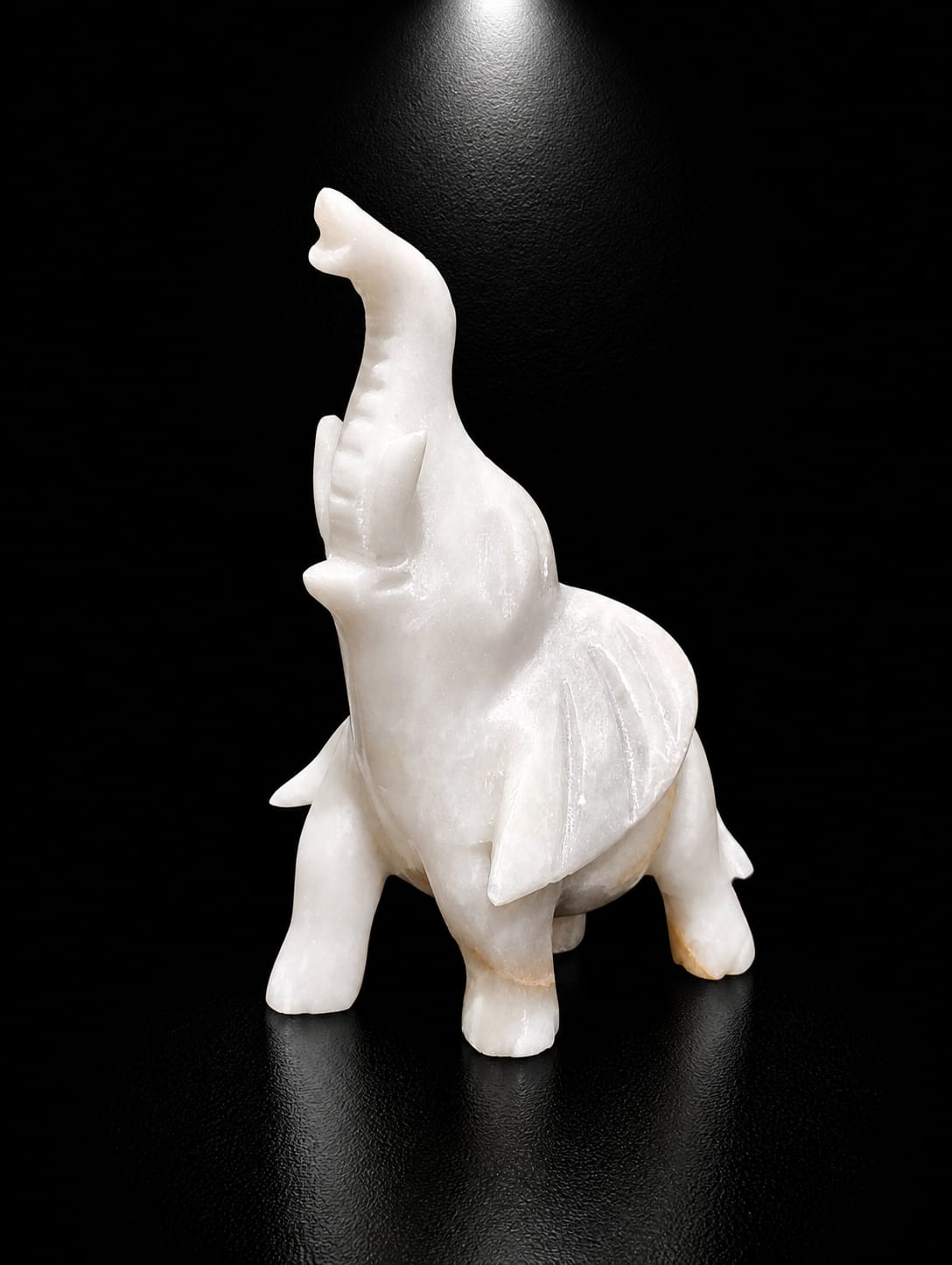 White Onyx Elephant (Raised Trunk – Prosperity Edition)