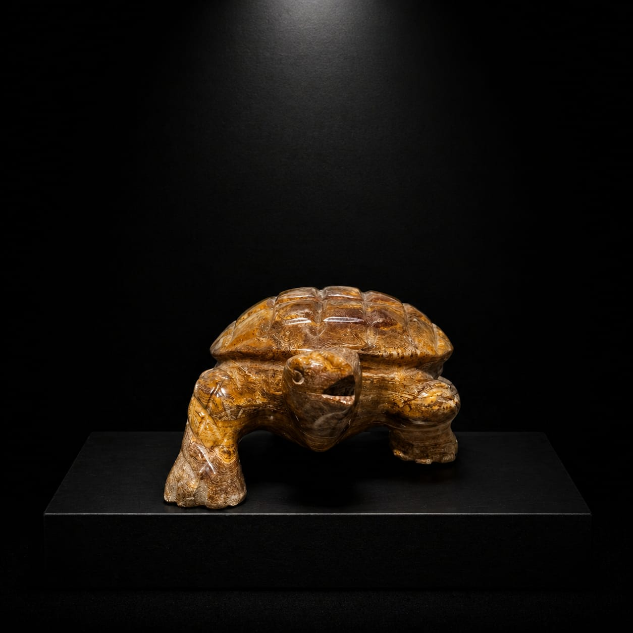 Exotic Onyx Turtle Hand-Carved Luxury Sculpture