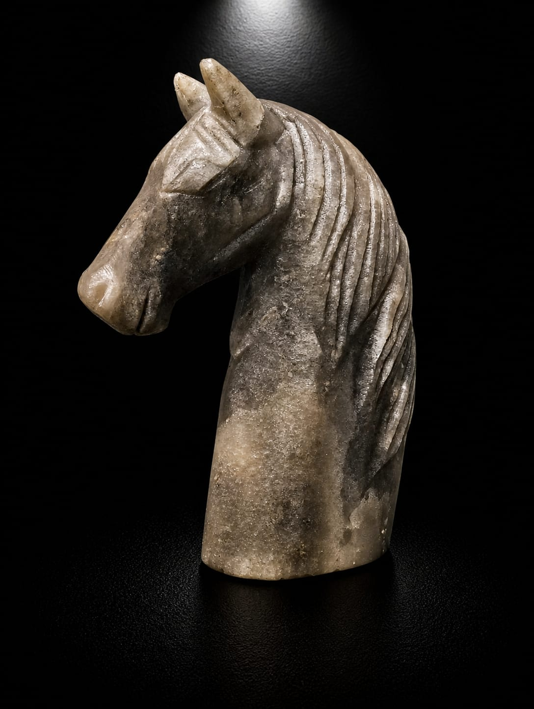 Rare Grey Himalayan Salt Horse Bust (Collector Statement Piece) - Image 2