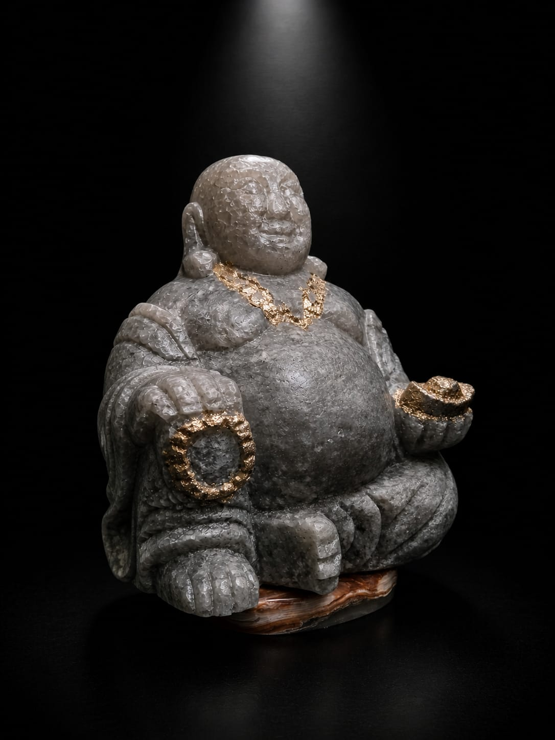 Grey Himalayan Salt Buddha – One-of-One Masterpiece - Image 2