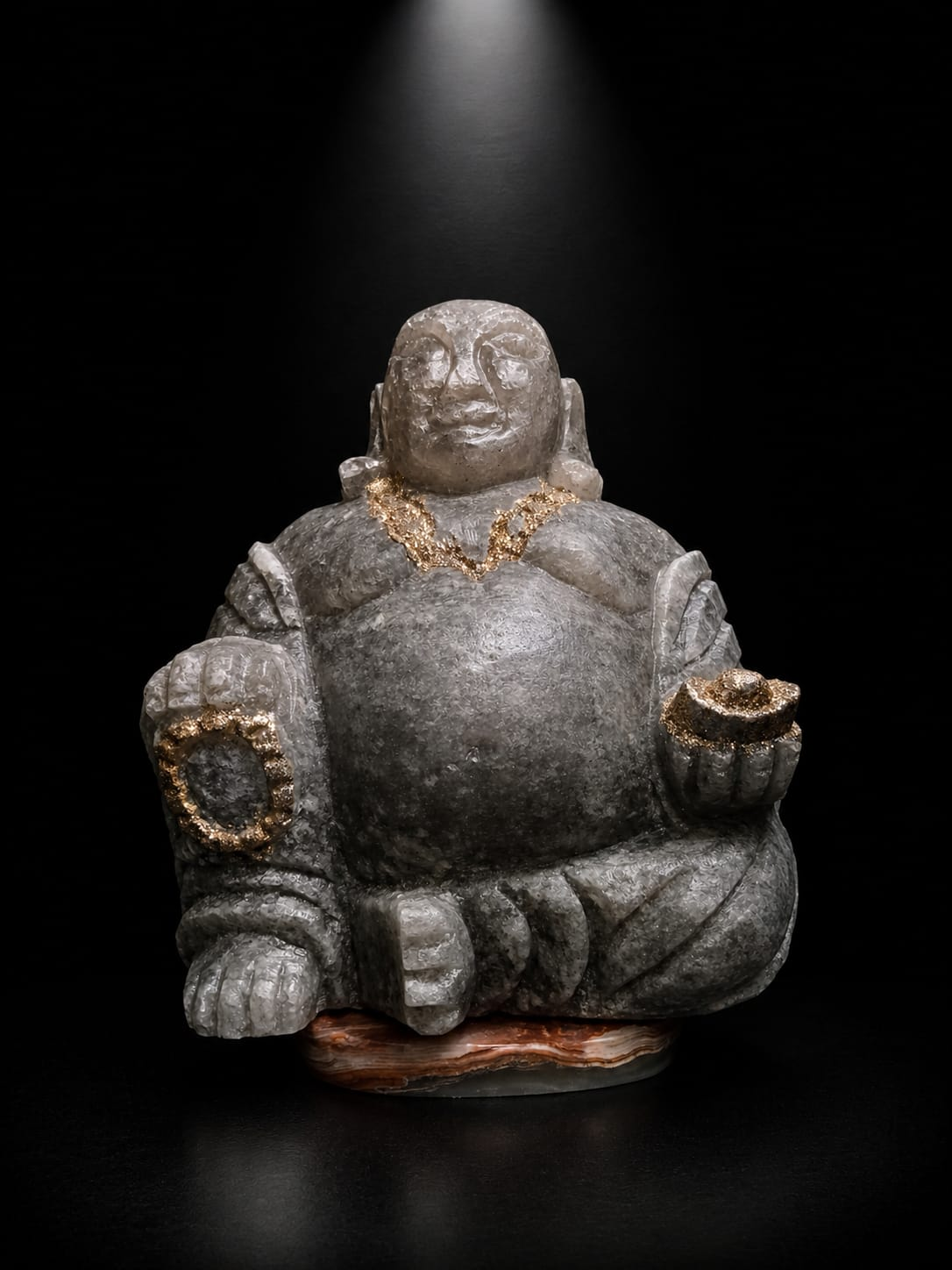 Grey Himalayan Salt Buddha – One-of-One Masterpiece