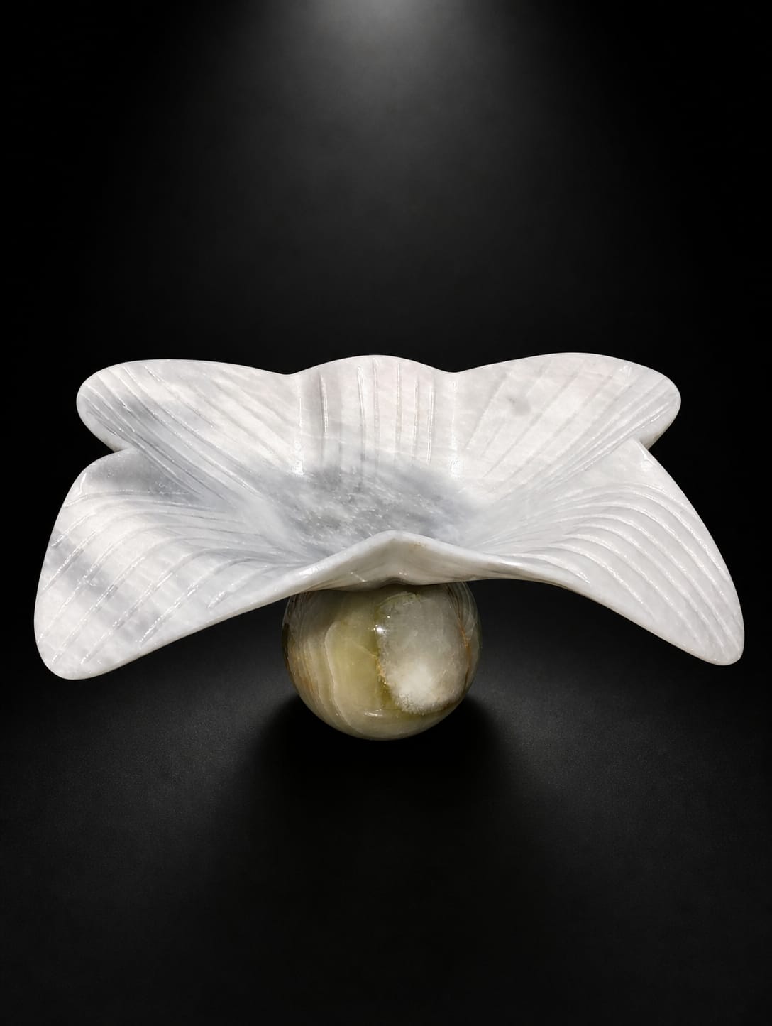 Luxury White Marble Wave Decorative Bowl
