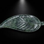 Luxury Green Leaf Marble Decorative Tray