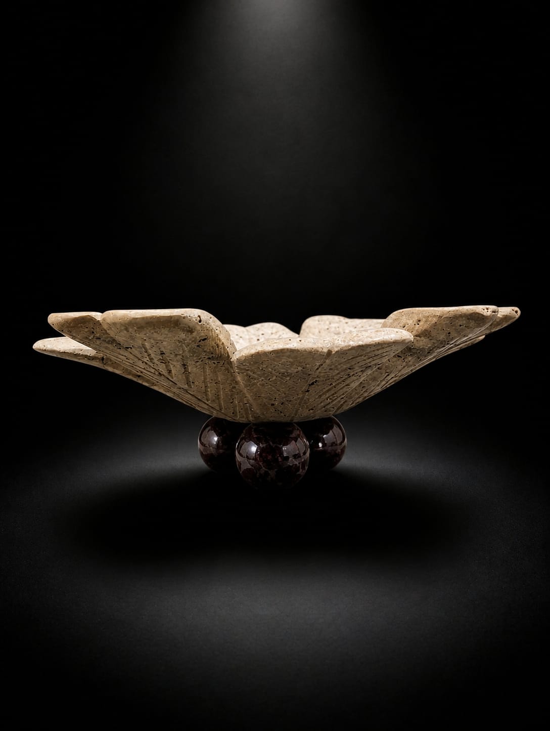 Luxury Floral Marble Decorative Bowl – Handcrafted Stone Centerpiece - Image 4