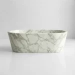 Arabescato Marble Freestanding Bathtub - Tapered