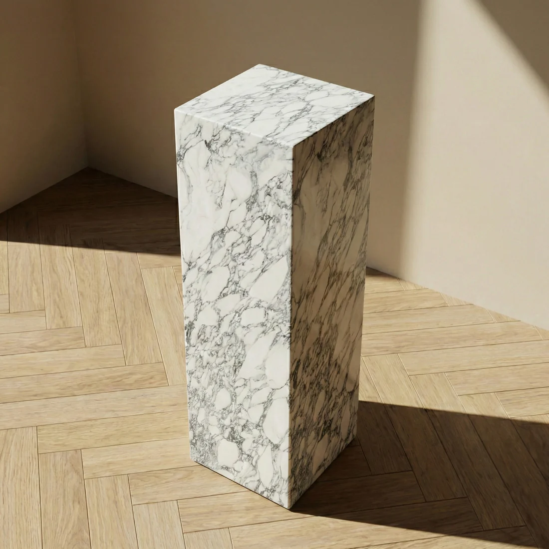 Arabescato Marble Pedestal Stand - Image 3
