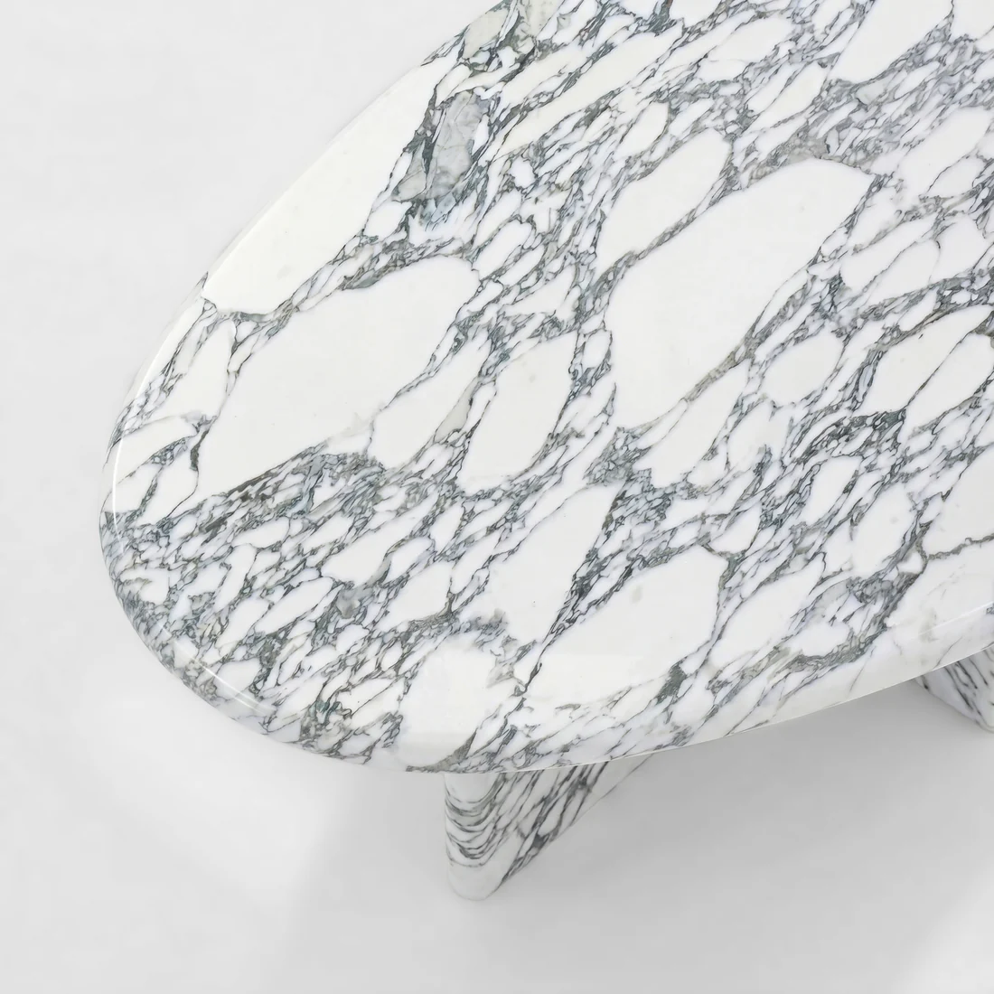 Arabescato Marble Coffee Table - Pebble - Image 3