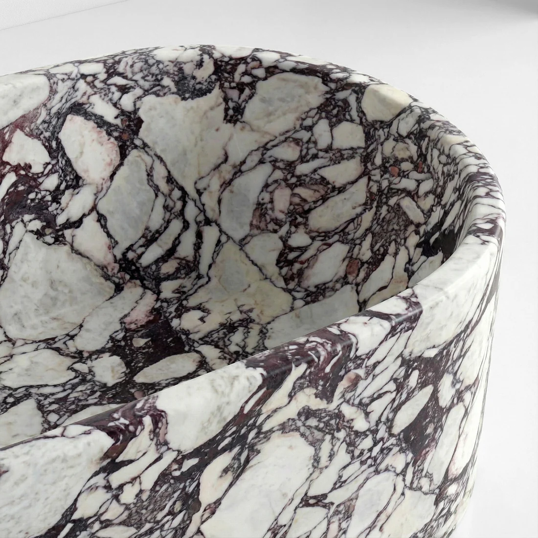 Calacatta Viola Marble Freestanding Bathtub - Elliptical - Image 2