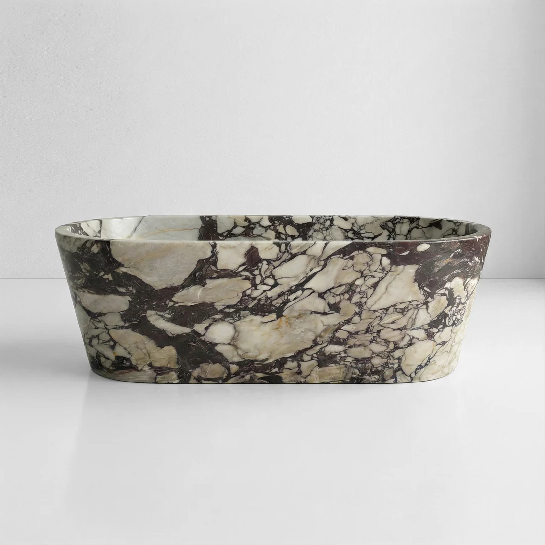 Calacatta Viola Extra Marble Freestanding Bathtub - Tapered - Image 4