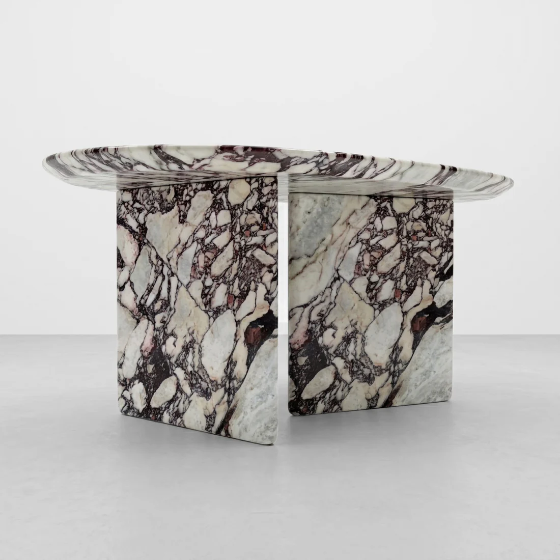 Calacatta Viola Marble Coffee Table - Pebble - Image 4