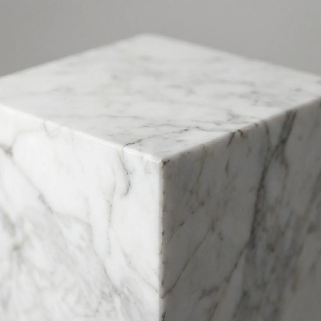 White Carrara Marble Pedestal Stand - Image 4