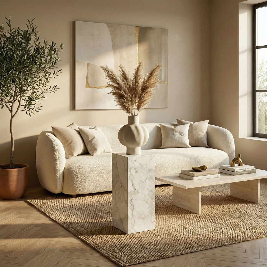 White Carrara Marble Pedestal Stand - Image 2