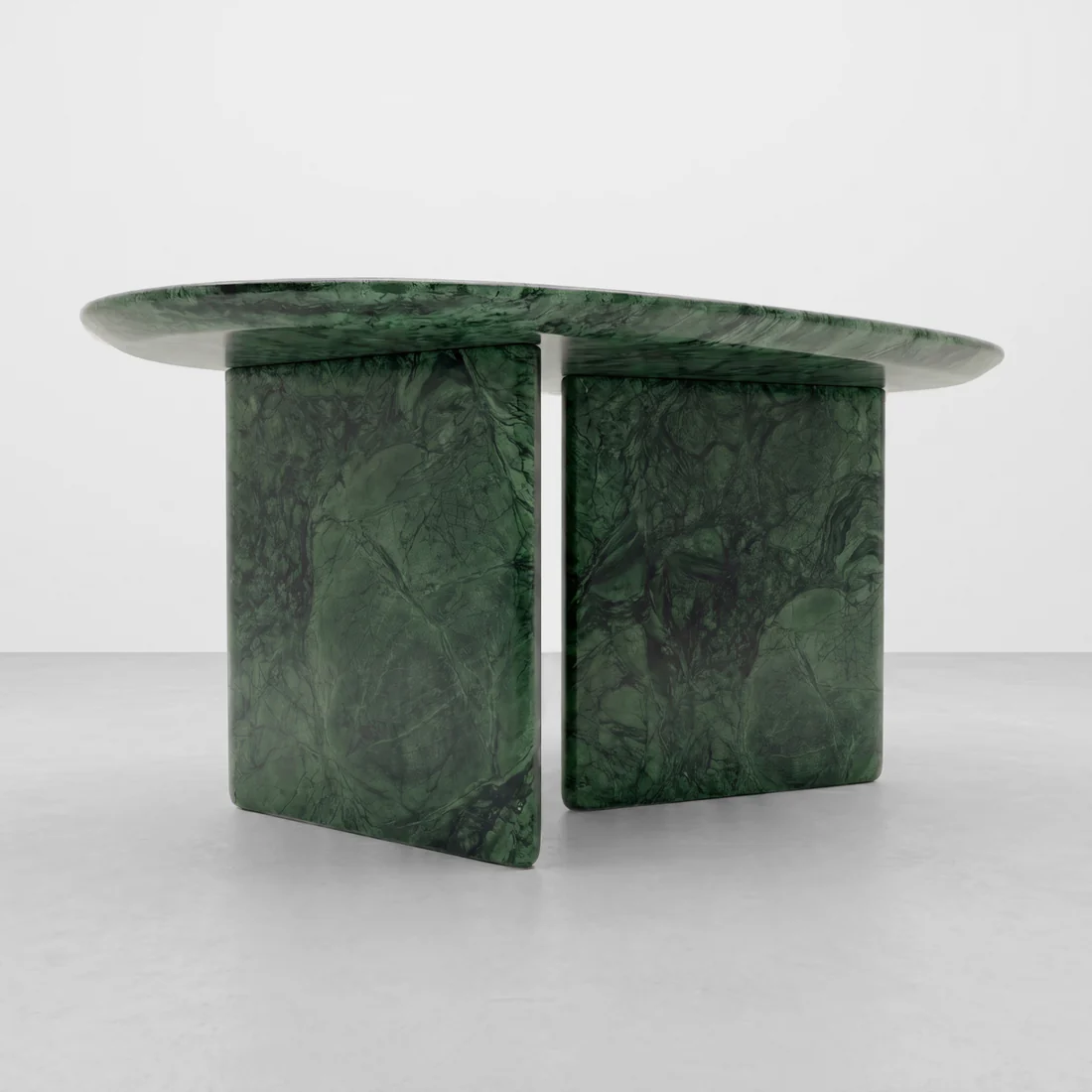 Green Guatemala Marble Coffee Table - Pebble - Image 4