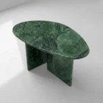 Green Guatemala Marble Coffee Table - Pebble