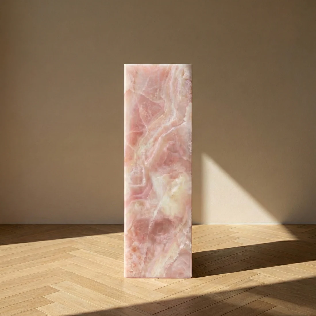 Pink Onyx Pedestal Stand