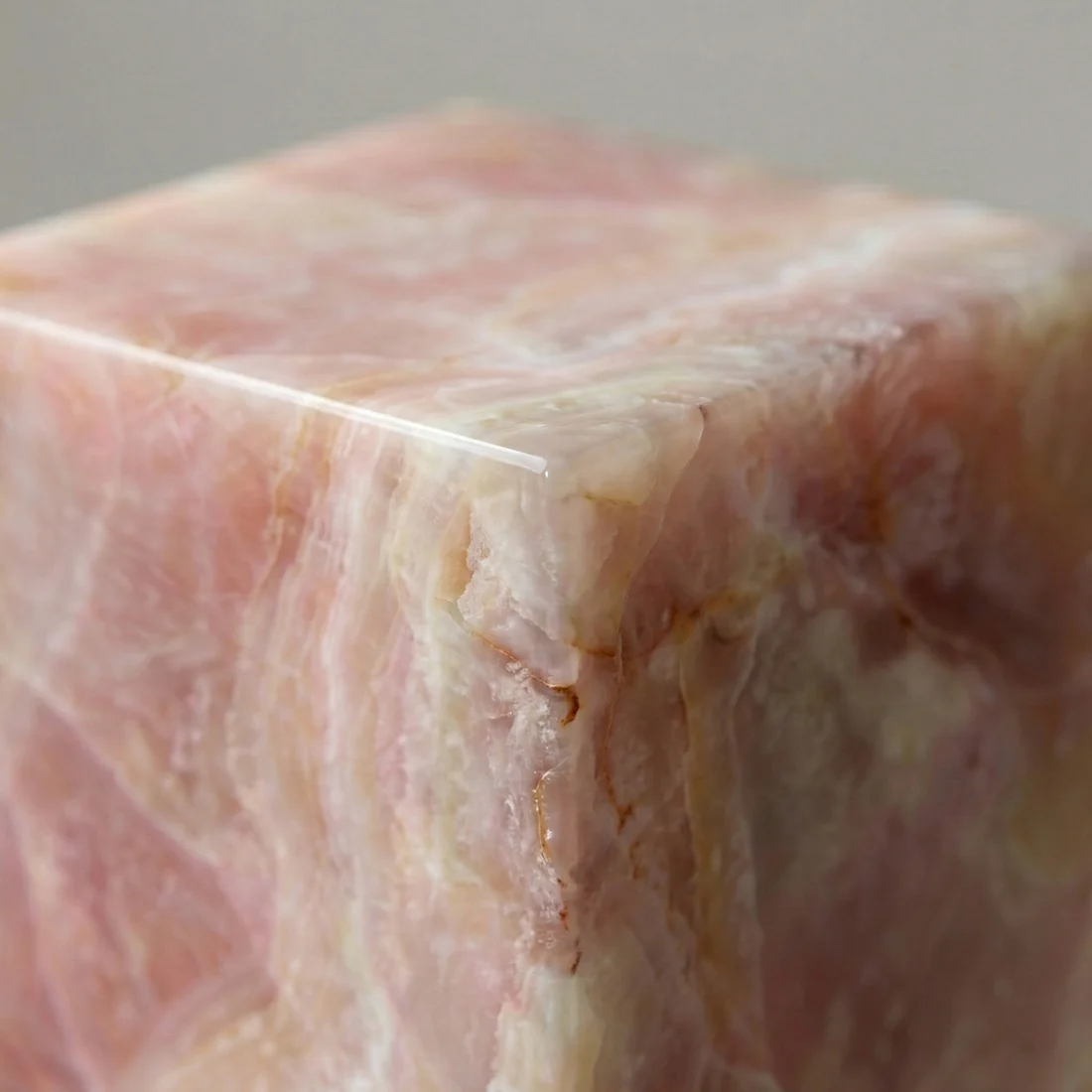 Pink Onyx Pedestal Stand - Image 4