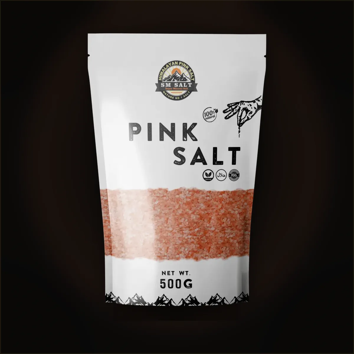 Himalayan edible salt packaging